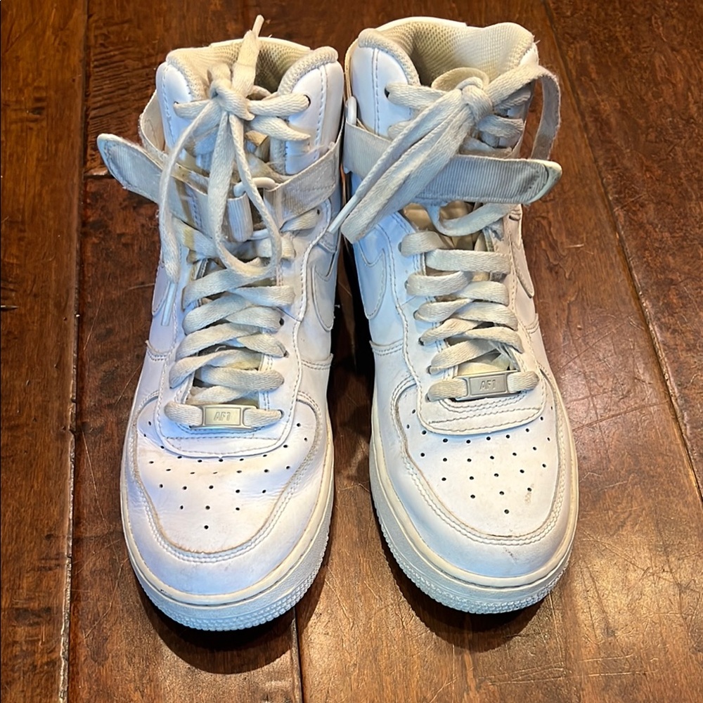 Nike White High-Top Athletic Shoes